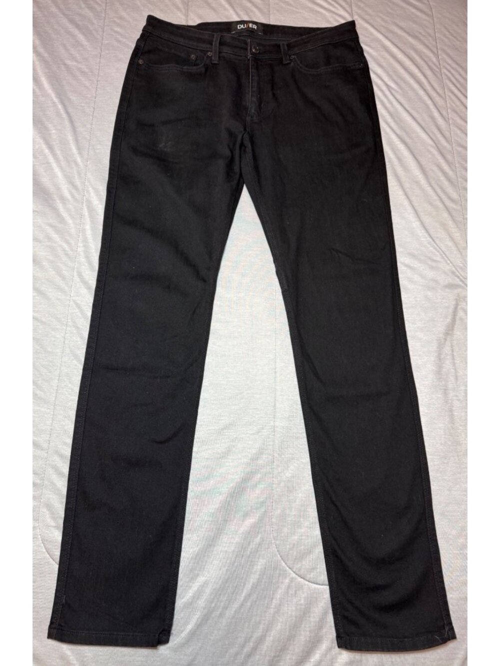 DU/ER L2X Slim Fit Jeans Mens Size 34x34 Black Stretch Straight Performance Duer